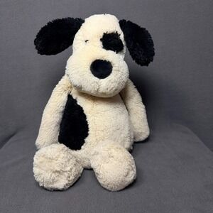 Jellycat Dog Plush Stuffed Animal Black White Puppy Soft Toy London